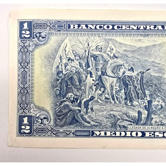 Vintage Chilean Banco Central De Chile 1/2 Escudo Banknotes Sequential Set LI642 - Picture 7 of 10